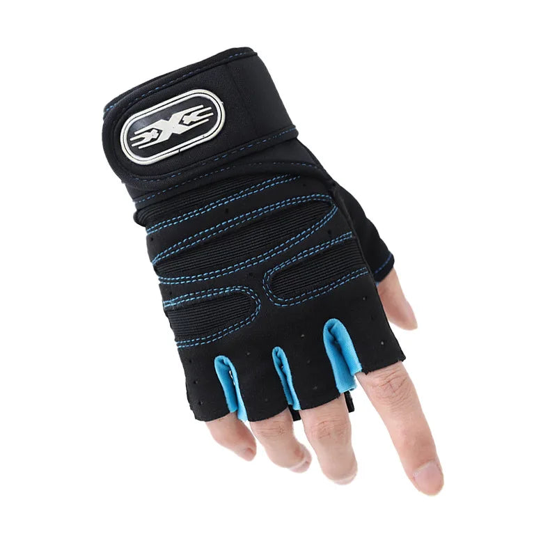 Gym Gloves, Gym Sports Gloves, Anti-slip and Breathable Gloves, Design Wrist Protective Gloves for Men and Women for Running - Sun Studio