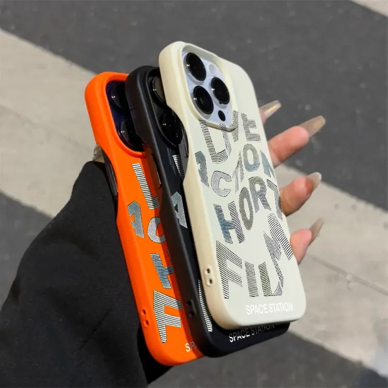 American Style 15 Pro Max Phone Case For iPhone 16 14 15 13 12 11 X XR XS 14 15 16 Plus Half Pack Hip Hop Label Y2K Phone Cases - Sun Studio