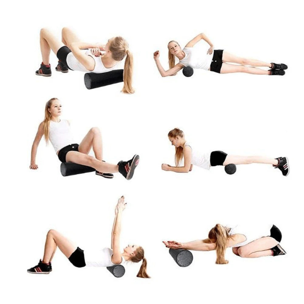 Yoga Pilates Foam Roller 30/45cm Massage Roller Body Exercise Training Gym Back Roller Fitness Equipment Muscle Massage Roller - Sun Studio