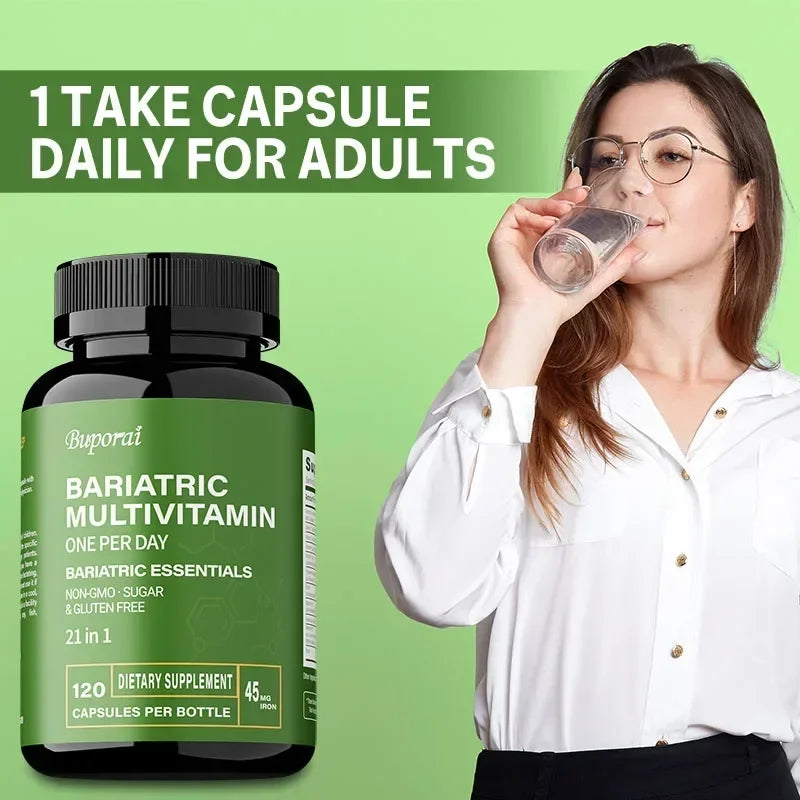 Bariatric Multivitamin Supplement - Helps Improve Joint Flexibility, Maintaining Energy Levels, Promote Bone and Overall Health - Sun Studio