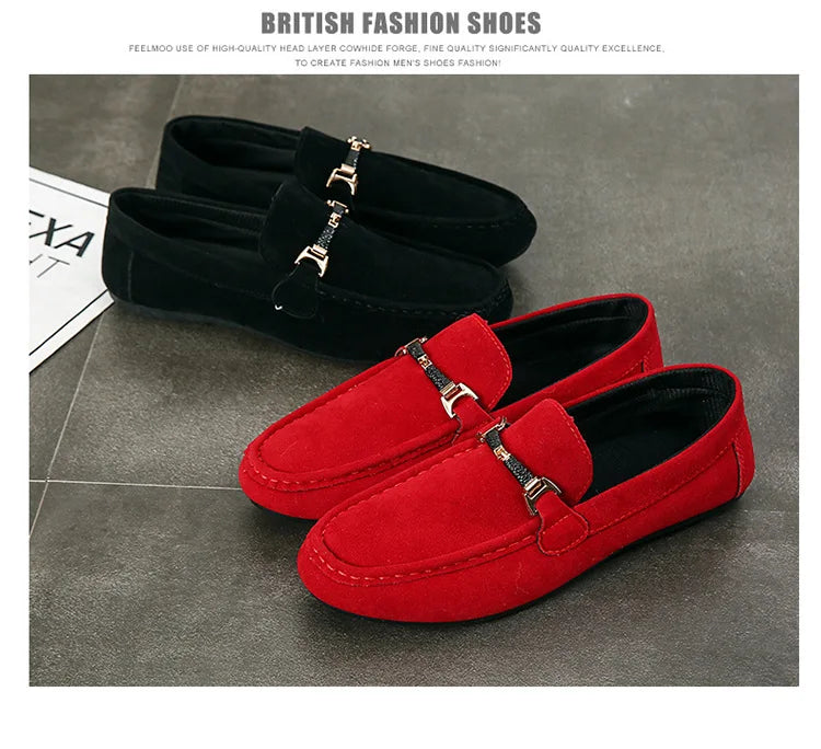 Summer New Trendy Men's Shoes High Quality Soft Loafers Moccasins  Suede Casual Flats Outdoor Light Walking Men's Shoe Zapatos - Sun Studio