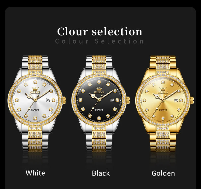 OLEVS New Fashion Mens Watches Top Brand Luxury Quartz Wrist Watch Man Sport Stainless Steel Watch for Men Reloj Hombre 2025 - Sun Studio