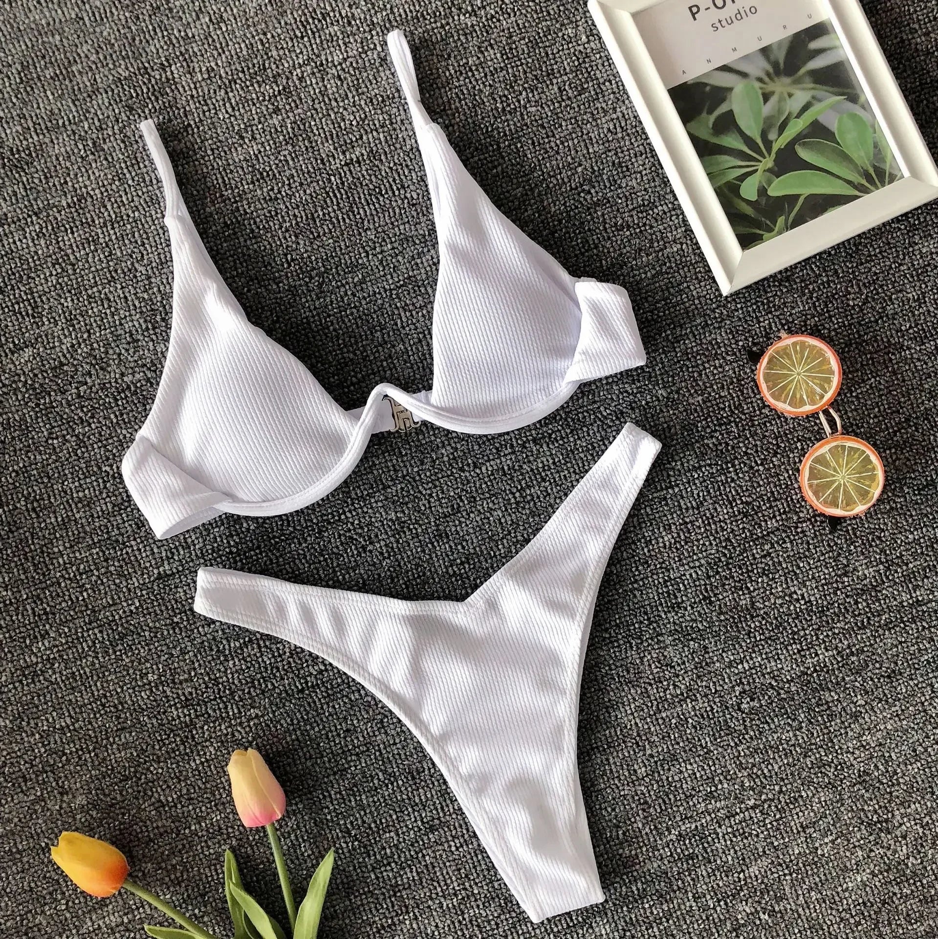 sexy mini thong micro bikinis sets swimsuit beachwear lady's underwired push up underwired swimwear bather bathing suits biquini - Sun Studio