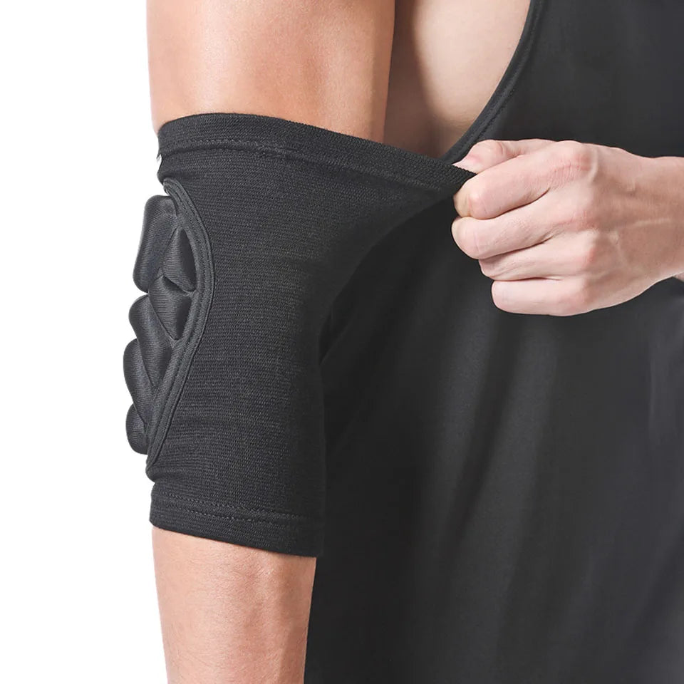 AOLIKES 1Pair Elbow Pads Elbow Protector Volleyball Sponge Support Compression Elbow Braces for Basketball Tennis Football - Sun Studio