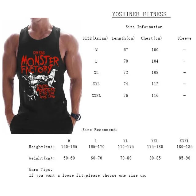 Fitness Clothing  Men Muscle Shirt  Cotton Men Tank Top Workout Bodybuilding Men Sportwear Tank Top Sleeveless Vest - Sun Studio