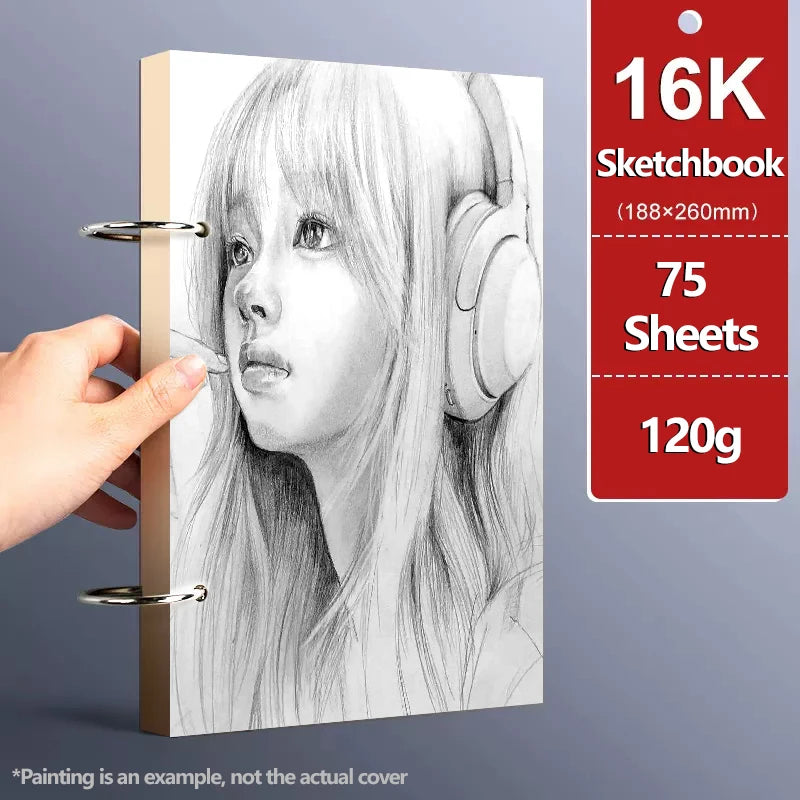A4/A5/8K/16K/32K Skizzenbuch abnehmbares dickes Papier Notizbuch für Malerei, DIY kreative Übung, Malbuch, Kunstschulbedarf