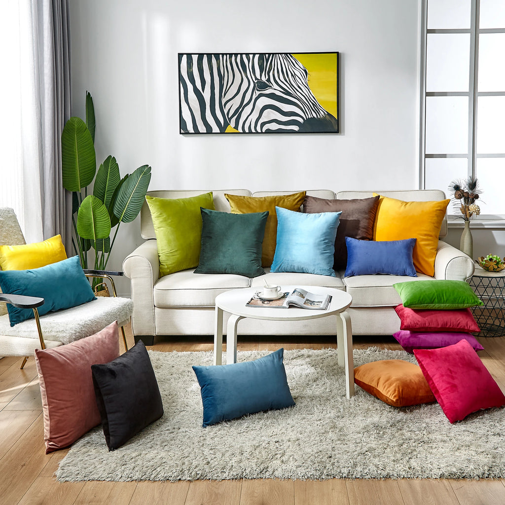 Classic Velvet 45x45cm Cushion Cover Soft Home Decorative 30x50cm Nordic Throw Pillow Cover for Living Room Sofa Pillow Case - Sun Studio