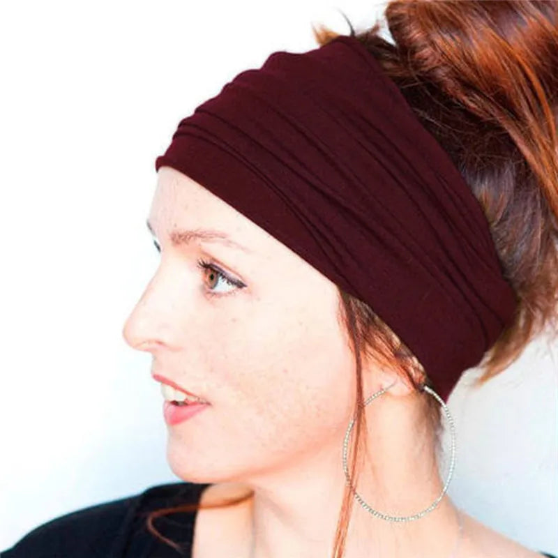 New Elastic Cycling Headband Women Fitness Headband Sweatband Fitness Headwrap Non-slip Bike Headwear Running Fitness Hairband - Sun Studio