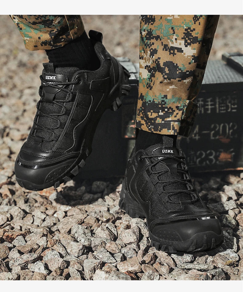 New Men Tactical Boot Desert Waterproof Hunting Work Army Boot Male Safety Ankle Lace Up Military Climbing Hiking Shoe Anti-Slip - Sun Studio