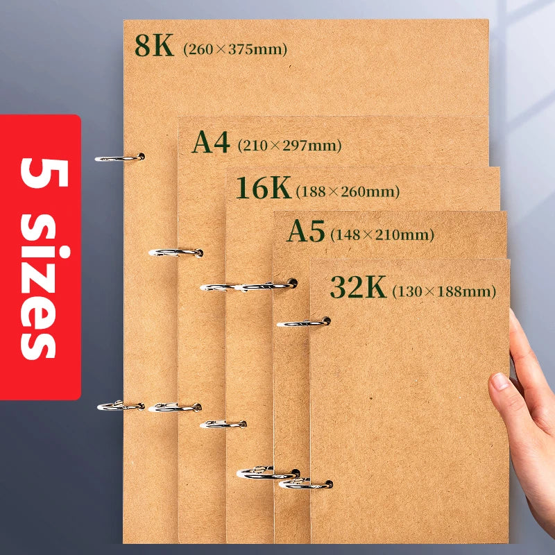 A4/A5/8K/16K/32K Sketchbook Detachable Think Paper Notebook for Painting DIY Creative Pratice Drawing Book Art School Supplies - Sun Studio