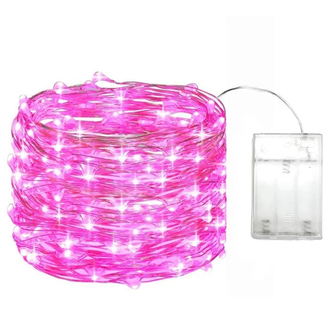 1-20M Led String Lights Copper Wire Starry Fairy Lights Battery Operated Lights for Bedroom Christmas Parties Wedding Decoration - Sun Studio