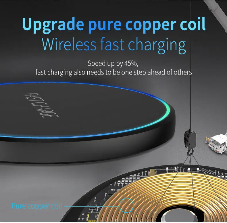 Wireless Charger For PHONE \PAD\WATCH \EarphonesInduction Fast Charging Pad Dock Station - Sun Studio