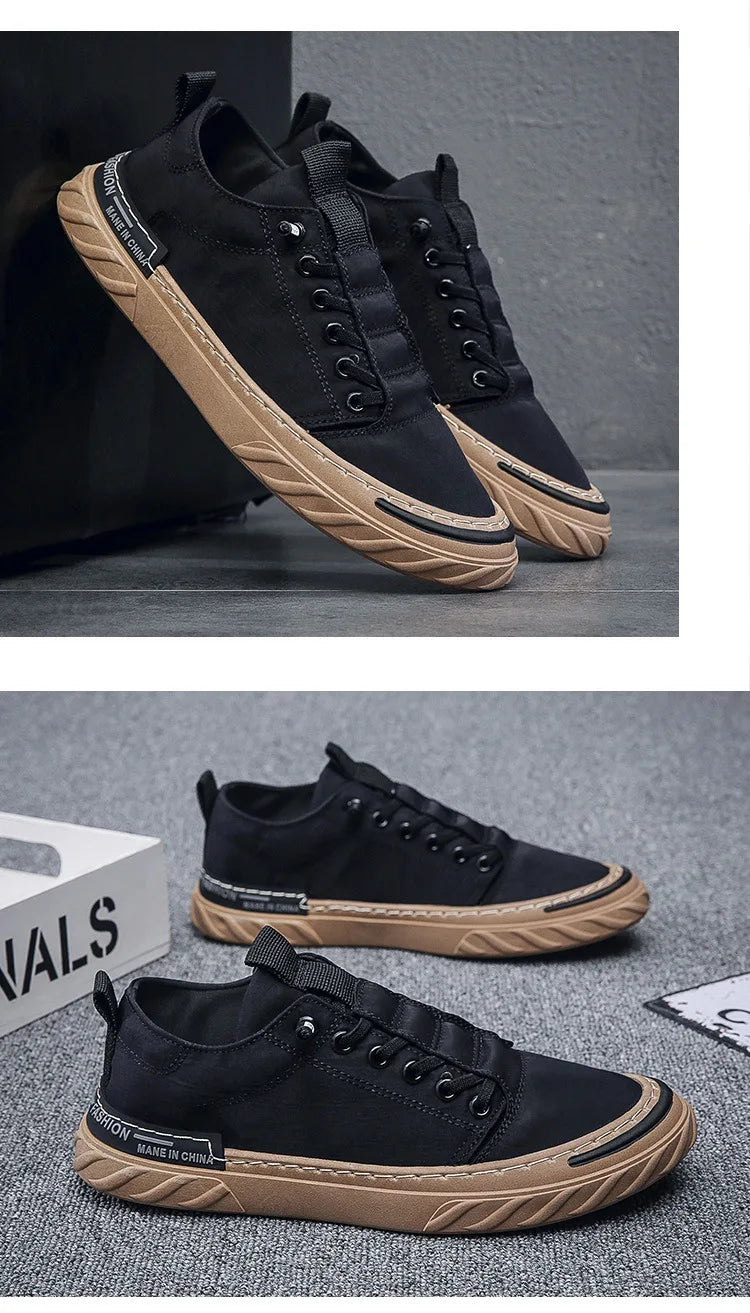 2024 Spring New Breathable Ice Silk Old Beijing Cloth Shoes Versatile Shoes Fashion Trend Men's Casual Canvas Board Shoes - Sun Studio