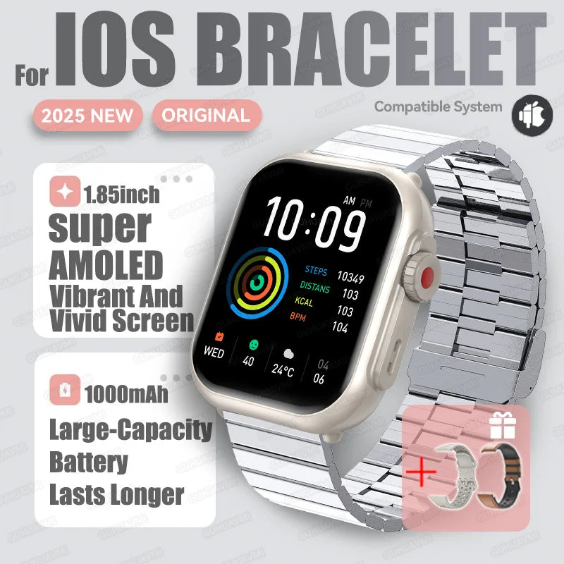 2025 Neue 1000mAh Batterie Smart Uhr Für Männer Frauen Bluetooth Anruf Herzfrequenzmonitor Uhren IP68 Wasserdicht Sport Smartwatches