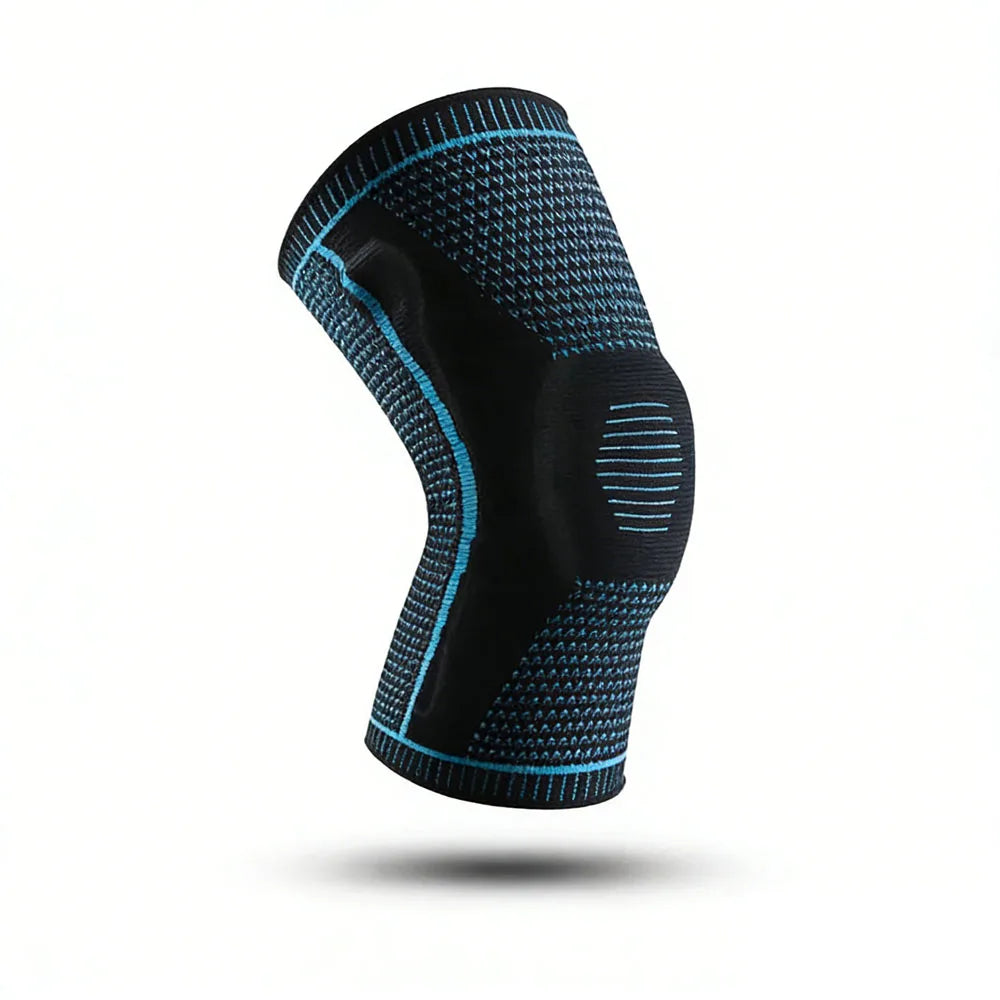 1PC Silicone Knee Pads Strap Patella Medial Support Meniscus Compression Knee Braces for Running Sport Knee Protection - Sun Studio