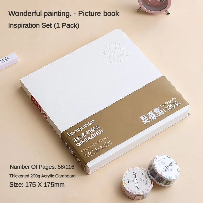 Mehrere Spezifikationen Aquarell Skizzenbuch 58 Blätter Verdickung 200g Zeichenheft für Zeichnen Malbuch Kunstbedarf