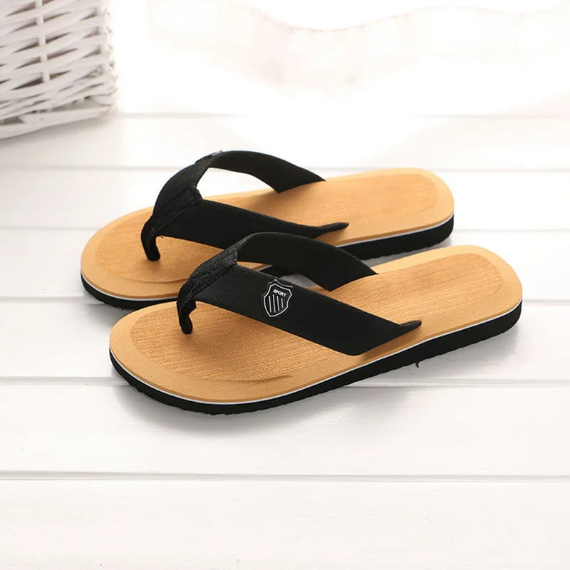 Summer Slippers Men Flip Flops Beach Sandals Non-Slip Casual Flat Shoes 2023 Slippers Indoor House Shoes For Men Outdoor Slides - Sun Studio