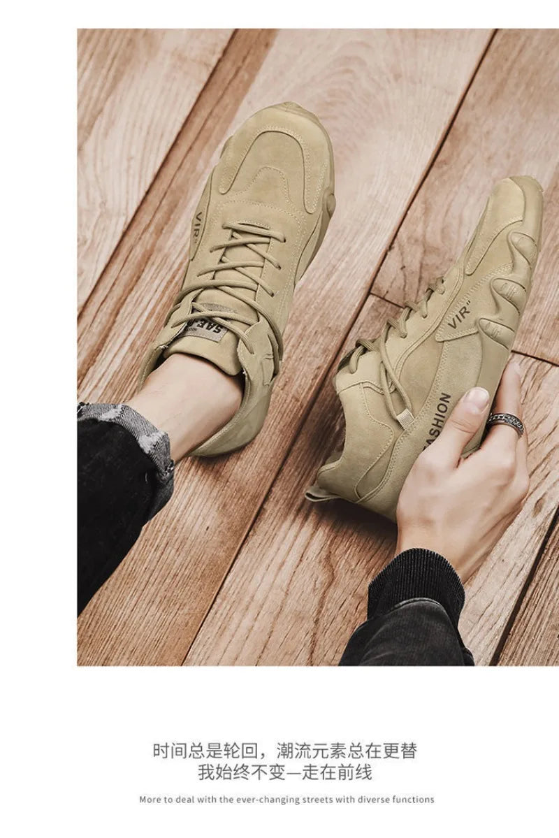 Outdoor Fashion Men's Shoes Loafers Comfort Walking Vulcanzed Sneakers Men Original Men's Ankle Boot Non Slip Work Shoes for Men - Sun Studio