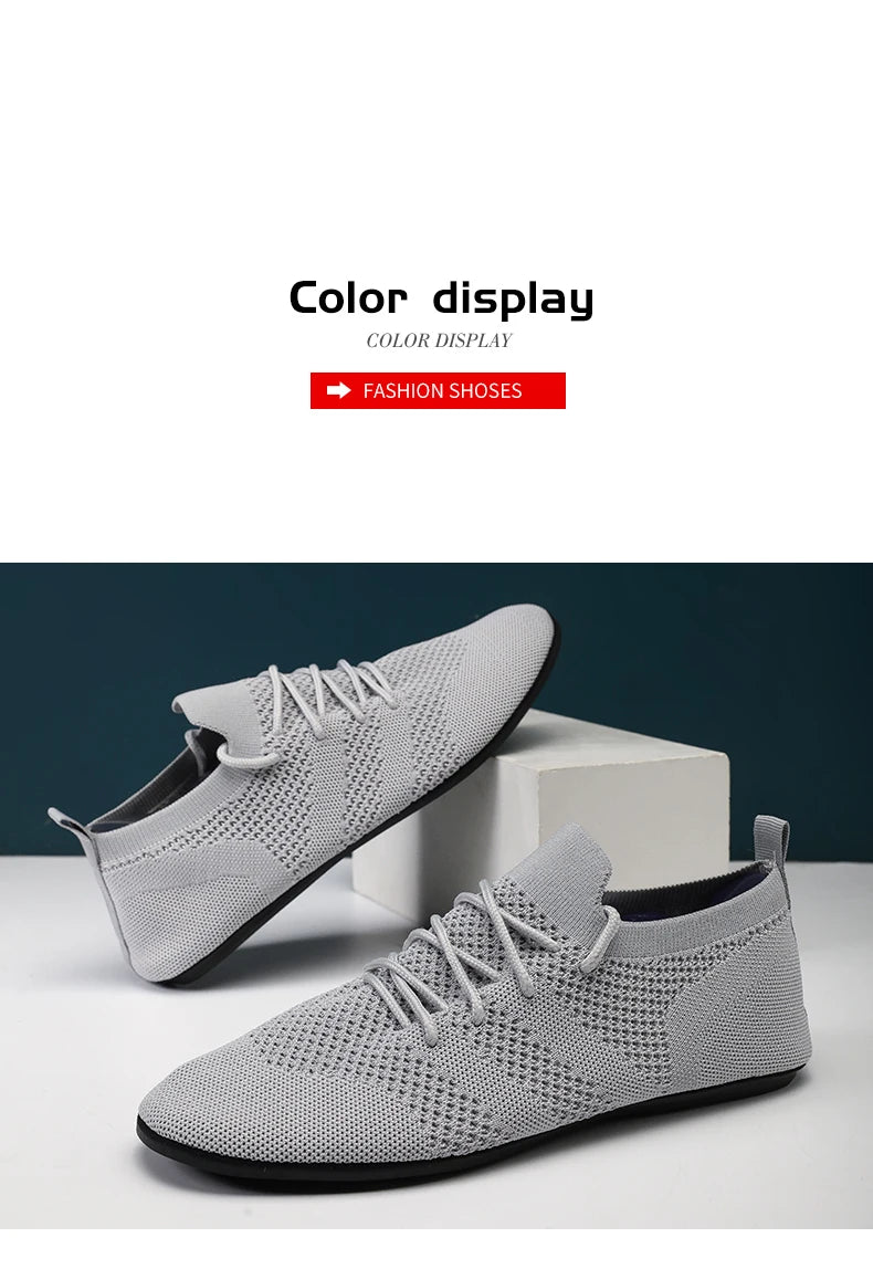 YRZL Mesh Loafers Men Driving Moccasins High Quality Flats Walking Shoes Breathable Non Slip Casual Loafers Summer Mens Shoes - Sun Studio