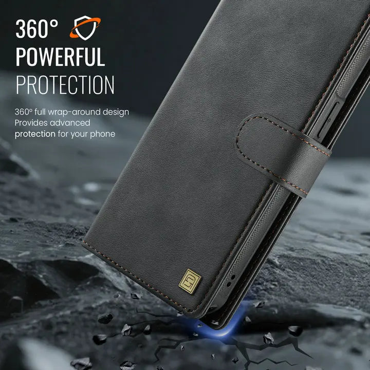 For iPhone 17 Pro 5G 2025 2In1 Detachable Leather Wallet Case For iPhone Air 17 16 15 14 13 12 Pro Max 16 Plus 16E Magnet Cover - Sun Studio
