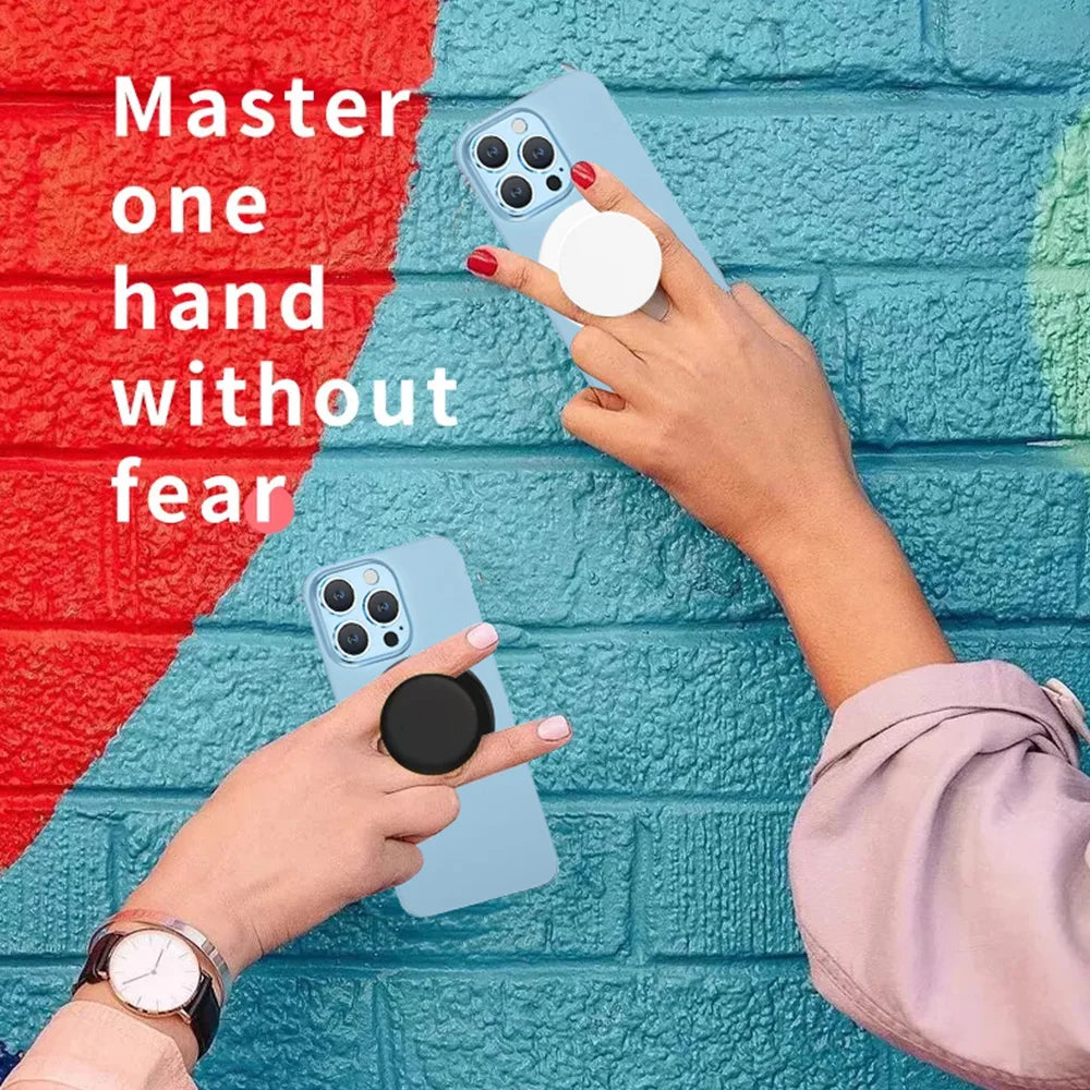Grippopso Magnetic Folding Mobile Phone Grip Holder Socket Support Tok for IPhone 16 15 14 13  Ring Finger Expanding Stand - Sun Studio