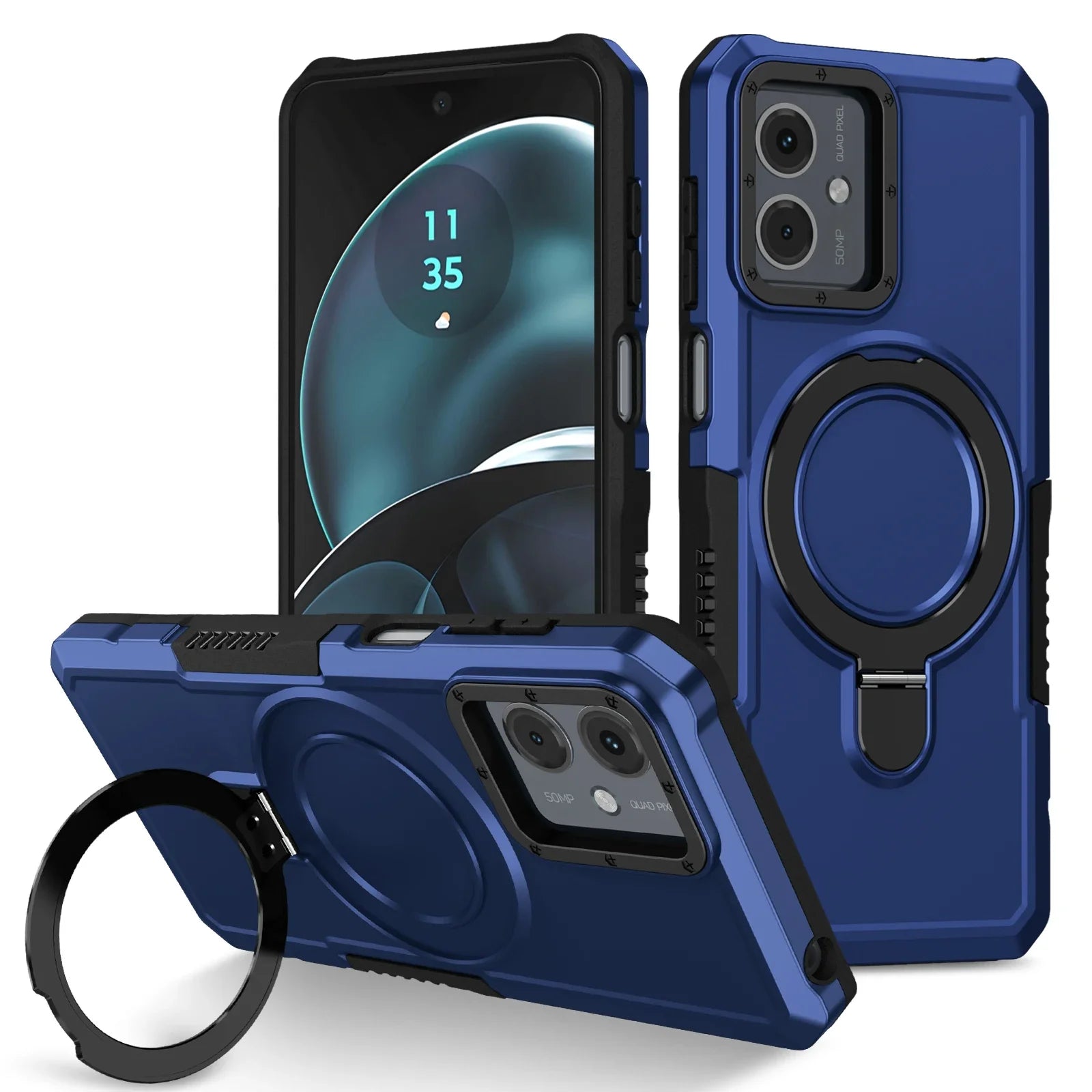 Military Grade Armor Case For Motorola Moto E14 G04S G04 G24 G54 G14 G84 G22 E13 Cover Shockproof Stand Holder Coque Shell Funda - Sun Studio