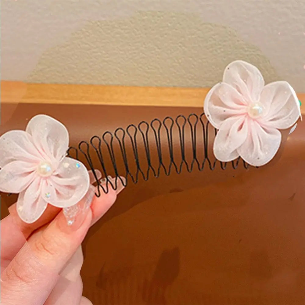 Kids Spring Hair Comb Cartoon Invisible Comb Teeth Extra Hair Holder Sweet U Shape Hair Styling Comb Fixed Combs Girls Hair Wear - Sun Studio
