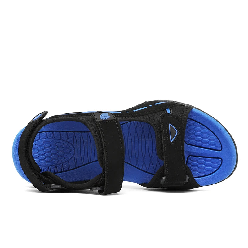 Men High Quality Sandals outdoor fashion Durable Handmade Stitching Flats Close Toe Non Slip hiking Shoe men Beach Sandals - Sun Studio