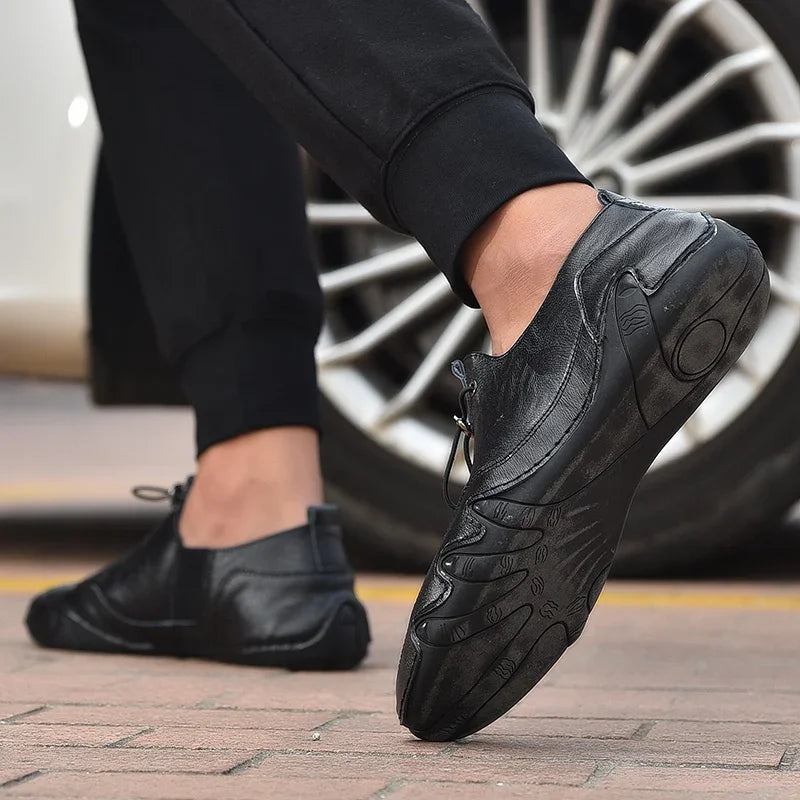Size 38-47 Men Sneakers Leisure Comfortable Walking Genuine Leather Shoes Sports Outdoor Footwear Loafers Male Trainers 2021 - Sun Studio