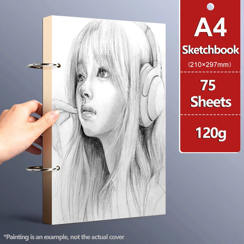 A4/A5/8K/16K/32K Skizzenbuch abnehmbares dickes Papier Notizbuch für Malerei, DIY kreative Übung, Malbuch, Kunstschulbedarf