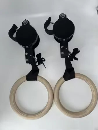 Birch Fitness Rings High Load-Bearing Adjustable Home Gymnastics Exercise Equipment Stamping Pull up Rings Wooden - Sun Studio