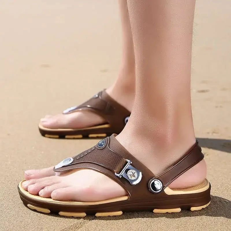 Summer Sandals Men Slippers Outdoor Beach Casual Shoes Zapatos De Hombre Indoor Durable Anti Slip Peep Toe New - Sun Studio