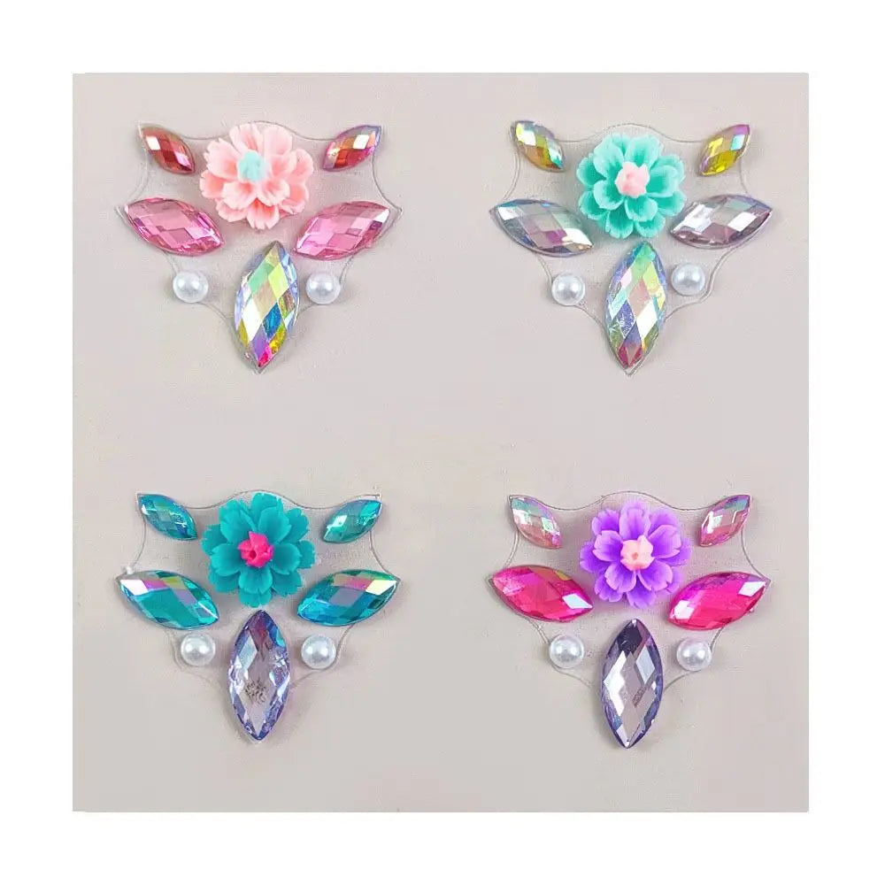 Adhesive Makeup Diamond Sticker DIY Temporary 3D Crystal Face Stickers Glitter Diamond Mask Rhinestone Tattoo Women - Sun Studio