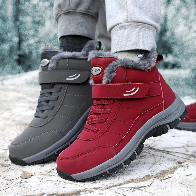 Men Boots Brand Climbing Shoes Men's Outdoor Sports Cotton Oes Winter Fce Lined High Top Thi Bot Climbing Casual Warm Boots - Sun Studio