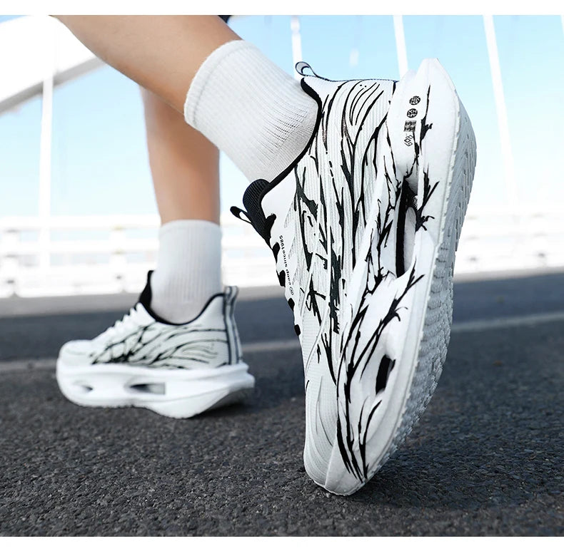 Men Sport Shoes Professional Cushioned Carbon Plate Running Shoes Breathable Couple Casual Sneakers Marathon Athletic Footwear - Sun Studio