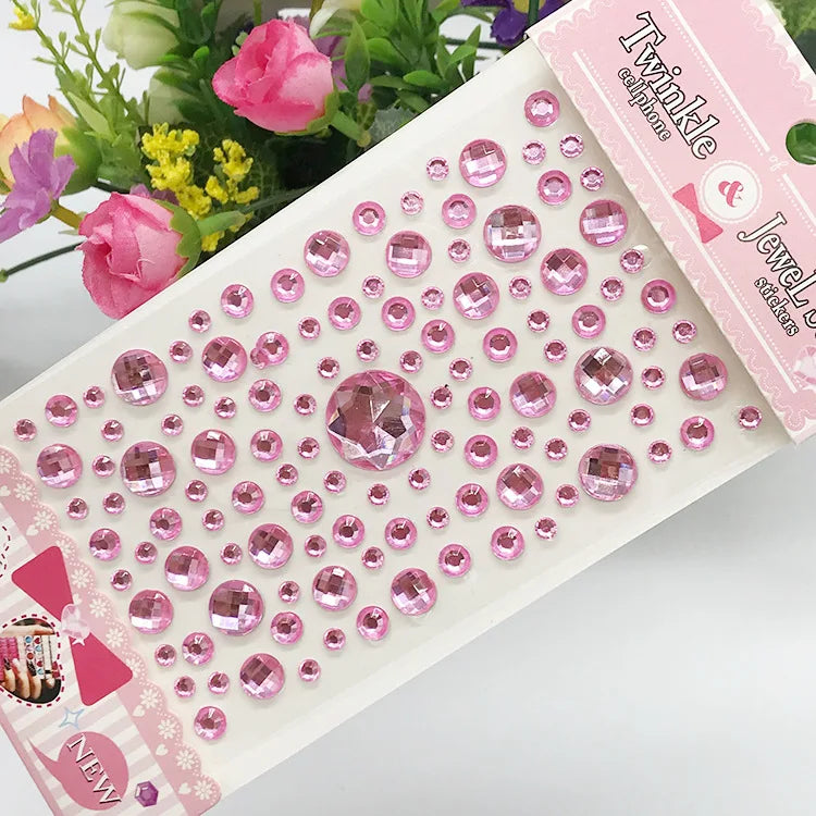 Glitter Face Stickers for Children Rhinestones for Eyes Face Diamonds Bright Stickers Festival Makeup Jewels Stickers ZS006 - Sun Studio