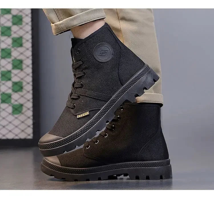 Male Shoes Hiking Outdoor Rubber Men's Boots Lace Up Original Deals Vintage In Promotion Y2k Offers Trendy 2025 Footwear New - Sun Studio