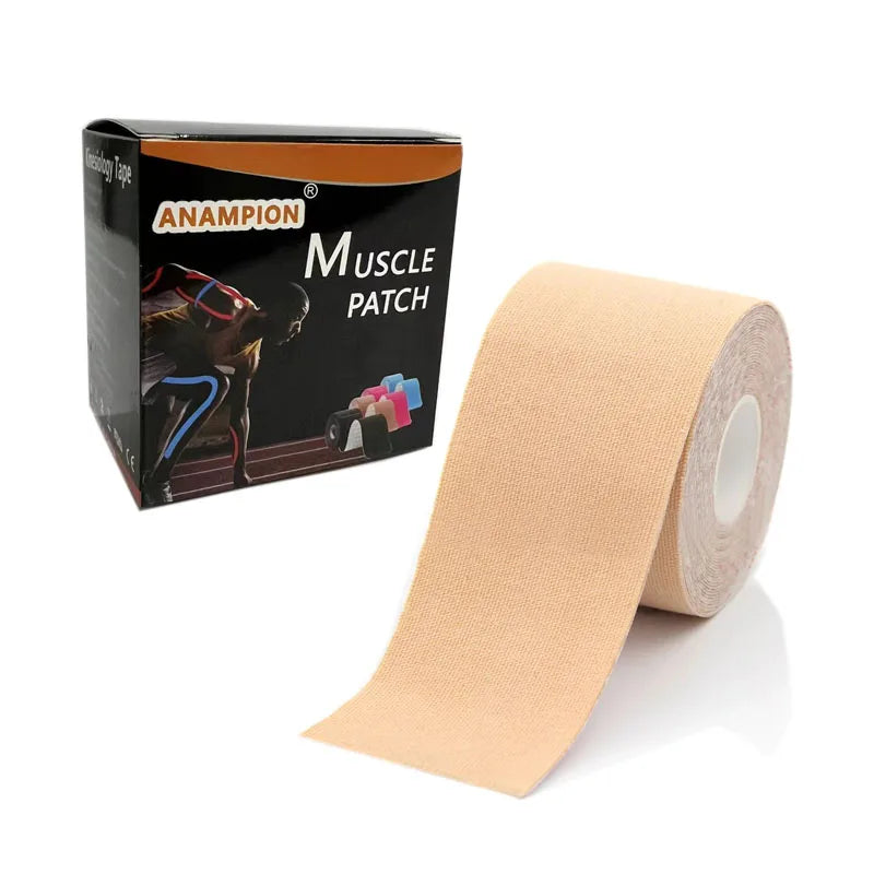 4 Rolls Sport Kinesiology Tape 5m Sports Self-adhesive Bandages Athletic Elastic Kneepad Muscle Pain Relief Knee Taping Fitness - Sun Studio