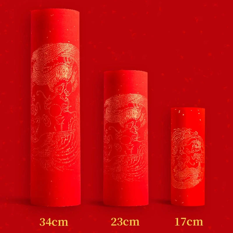 Chinese Spring Festival Scrolls Red Xuan Paper Blank Thicken Chinese Couplets Chunlian Rice Paper New Year Party Door Wedding - Sun Studio