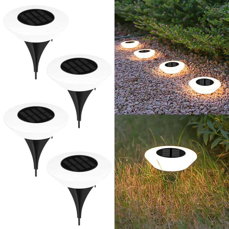 1/4Pack Solar Ground Lights,14LED Waterproof Outdoor Landscape Light, LED Lawn Lamp, for Garden Pathway Yard Deck Camping Decor - Sun Studio