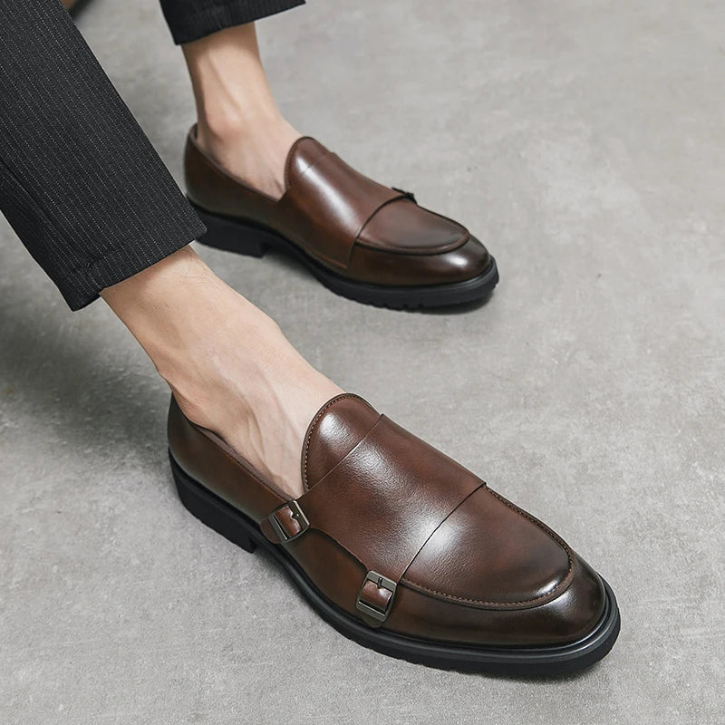 2023 Man Split Leather Shoes Rubber Sole Man Business Office Male Dress Lether Shoes Genuine Leather Wedding Party Shoes Plus 46 - Sun Studio
