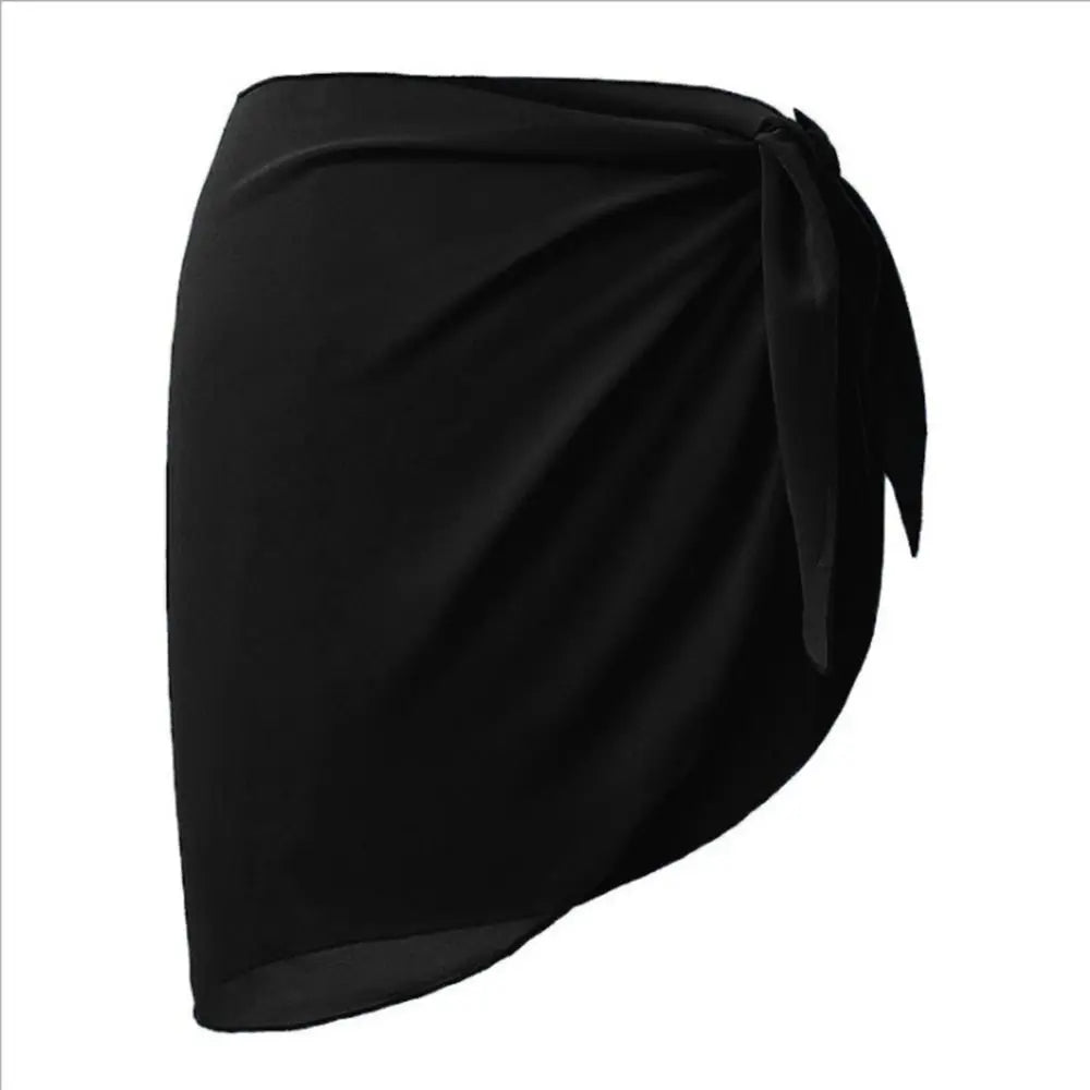 Soft Short Sarongs Chiffon Swimsuit Coverups Scarf Cover Short Skirt Wrap Sheer Summer Beach Bikini Women - Sun Studio