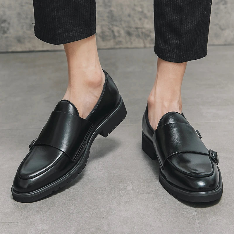 2023 Man Split Leather Shoes Rubber Sole Man Business Office Male Dress Lether Shoes Genuine Leather Wedding Party Shoes Plus 46 - Sun Studio