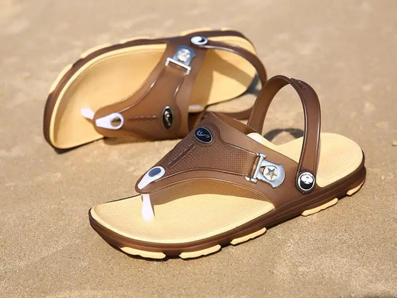 Summer Sandals Men Slippers Outdoor Beach Casual Shoes Zapatos De Hombre Indoor Durable Anti Slip Peep Toe New - Sun Studio