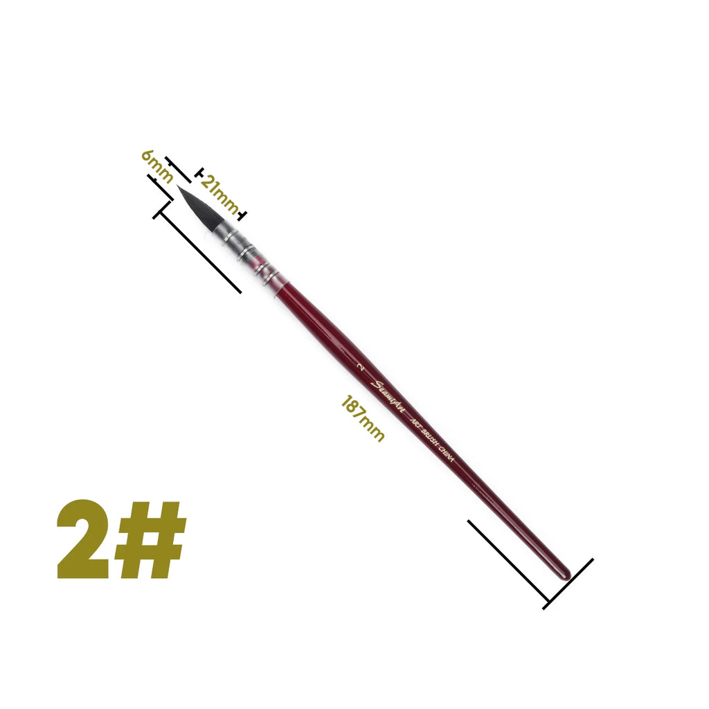 1Pcs Artist Hand-Painting Drawing Brushes Professional Watercolor Brush Pen for Water Color Painting Drawing School Art Supplies - Sun Studio