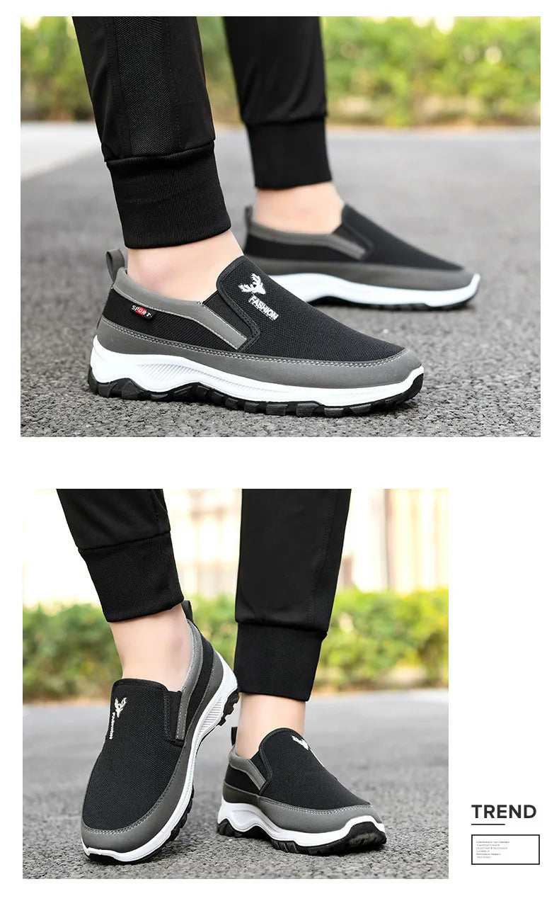 Men Running Hiking Sneakers Breathable Orthopedic Travel Plimsolls Slip On Comfortable for Outdoor Activity Hiking Walking - Sun Studio