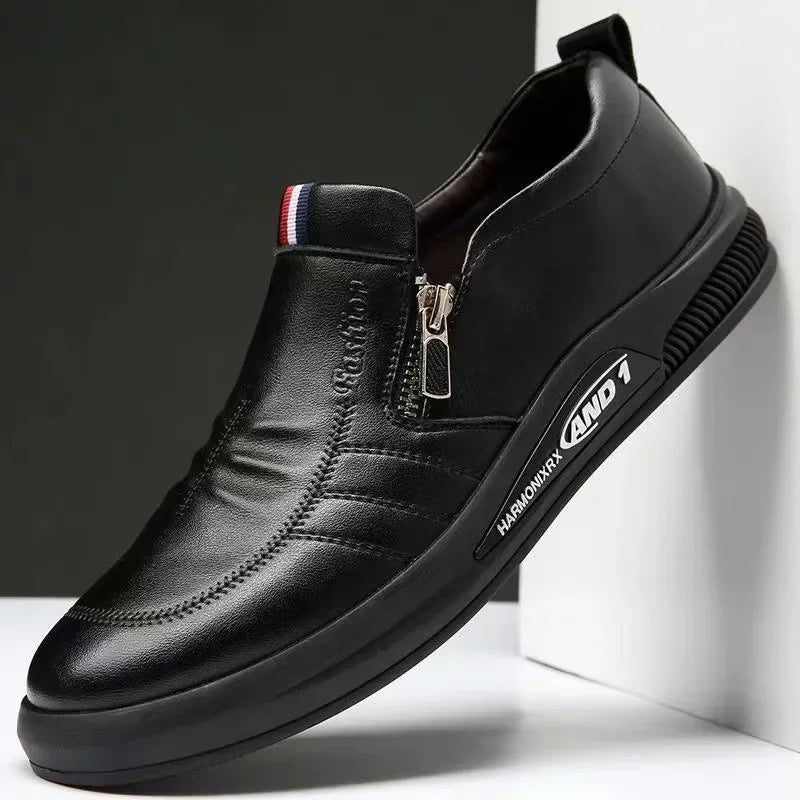 Casual Leather Shoes Men Loafers Trend Brand Business Shoes Autumn Slip on Flat Man Sneakes Comfortable Moccasins Zapatos Hombre - Sun Studio