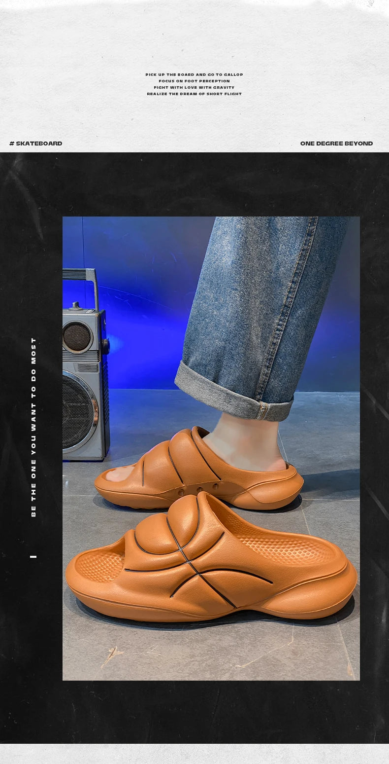 Slippers for men in summer trendy for outdoor sports dual purpose anti slip and odor resistant sandals basketball Slippers - Sun Studio