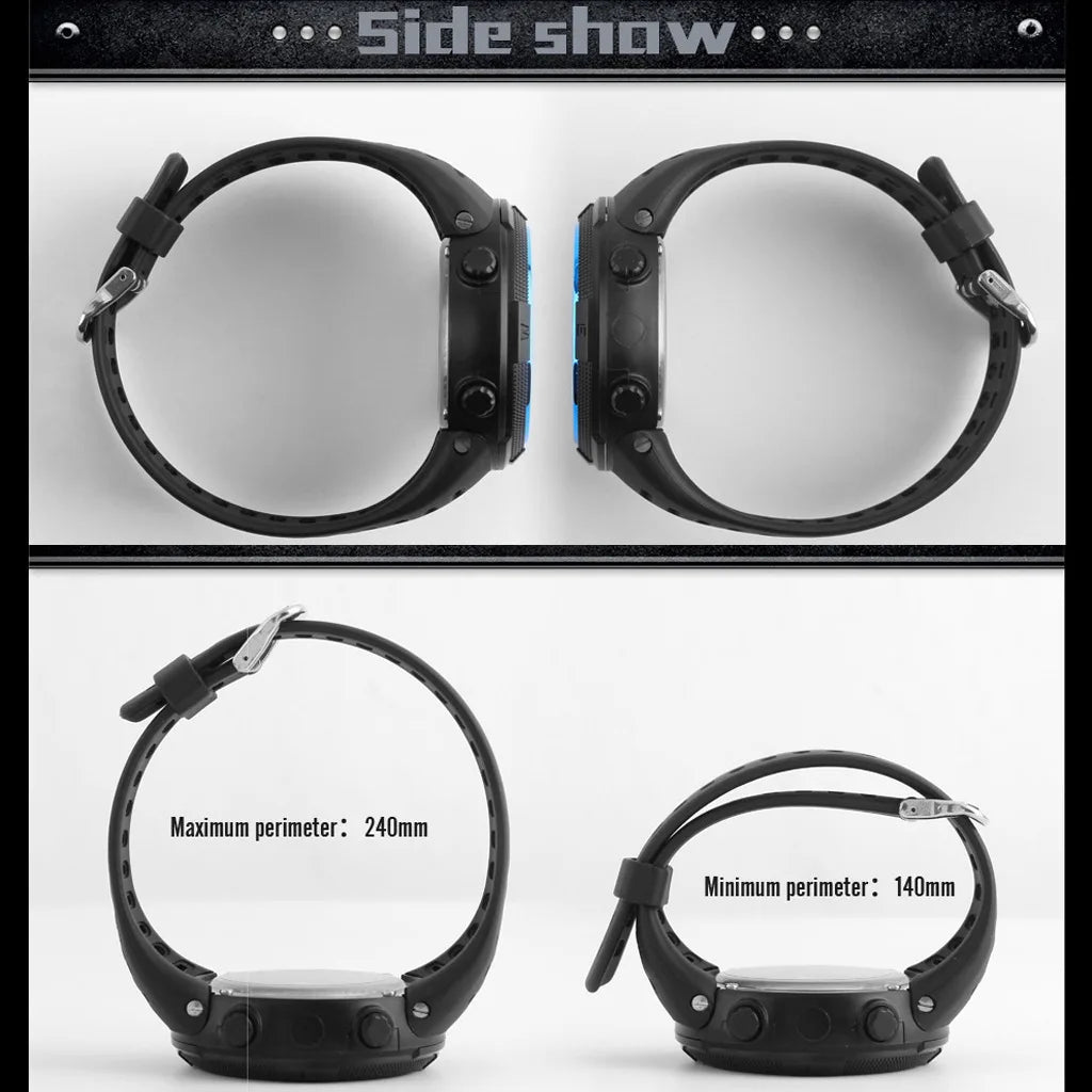 YIKAZE Men's Digital Electronic Watch Sports Glow 50mm Large Dial Student Outdoor Adventure Trend Multifunctional Watches Clock - Sun Studio