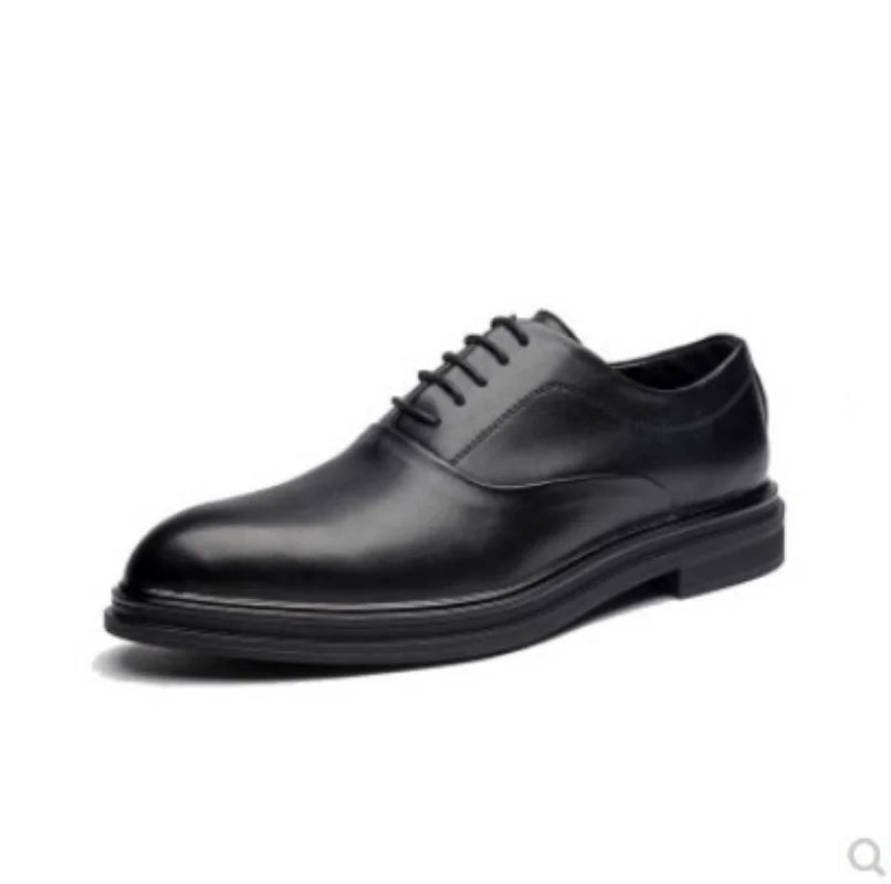 British Pointed Toe Business Leather Shoes Fashion Casual Black Large Size 38-47 Formal Shoes Handsome Office Worker Men's Shoes - Sun Studio